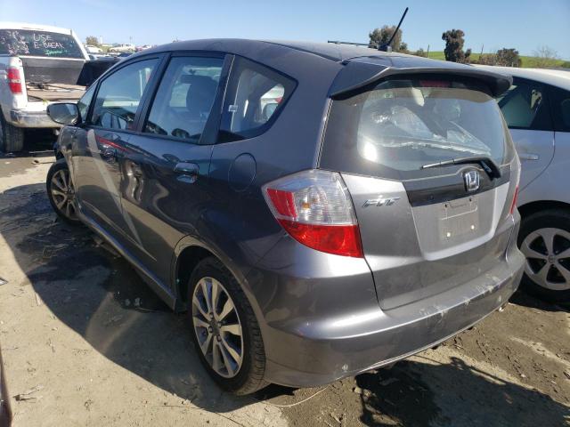 JHMGE8H59CC001471 - 2012 HONDA FIT SPORT GRAY photo 2