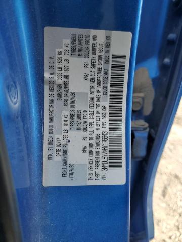 3MYDLBYVXHY176643 - 2017 TOYOTA YARIS IA BLUE photo 12