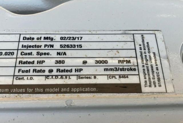 60291799 - 2017 CUMMINS QSB5.9 BEIGE photo 9