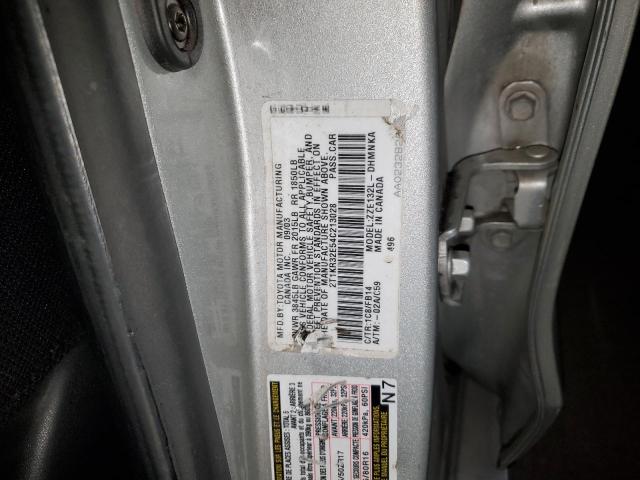 2T1KR32E54C213028 - 2004 TOYOTA COROLLA MA XR GRAY photo 12