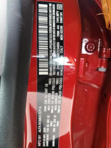 ZASPAKBN4K7C54604 - 2019 ALFA ROMEO STELVIO TI RED photo 13