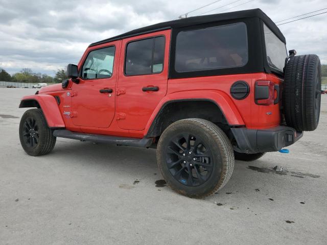 1C4JJXP67NW276118 - 2022 JEEP WRANGLER U SAHARA 4XE RED photo 2