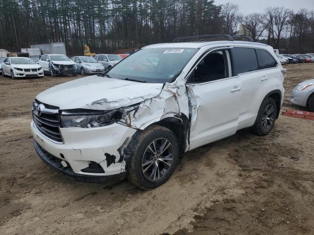 5TDJKRFH5GS334712 - 2016 TOYOTA HIGHLANDER XLE WHITE photo 1
