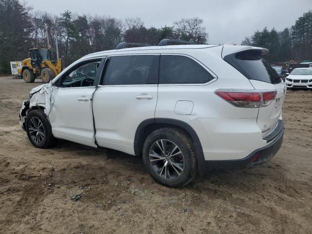 5TDJKRFH5GS334712 - 2016 TOYOTA HIGHLANDER XLE WHITE photo 2