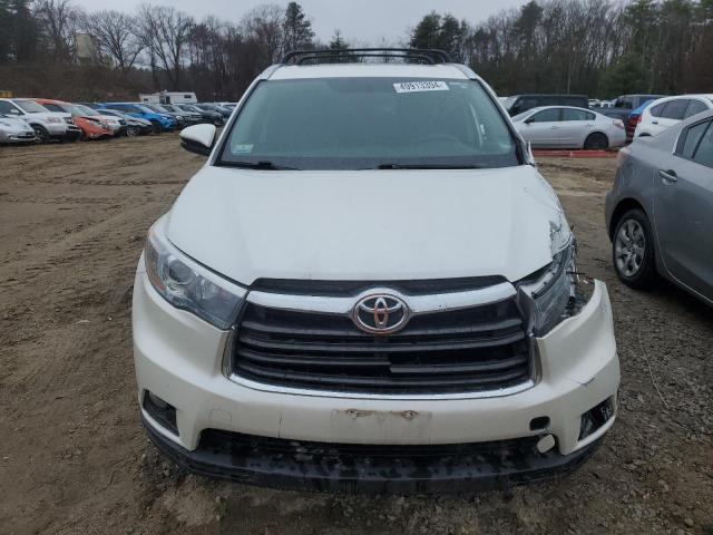 5TDJKRFH5GS334712 - 2016 TOYOTA HIGHLANDER XLE WHITE photo 5