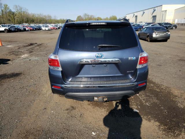 JTEDC3EH2D2014013 - 2013 TOYOTA HIGHLANDER HYBRID LIMITED BLUE photo 6