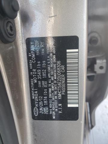 KMHCT5AE2DU068306 - 2013 HYUNDAI ACCENT GLS GRAY photo 12