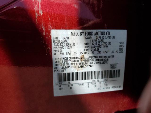 2LMPJ8LR1JBL38768 - 2018 LINCOLN MKX RESERVE Rot Foto 13