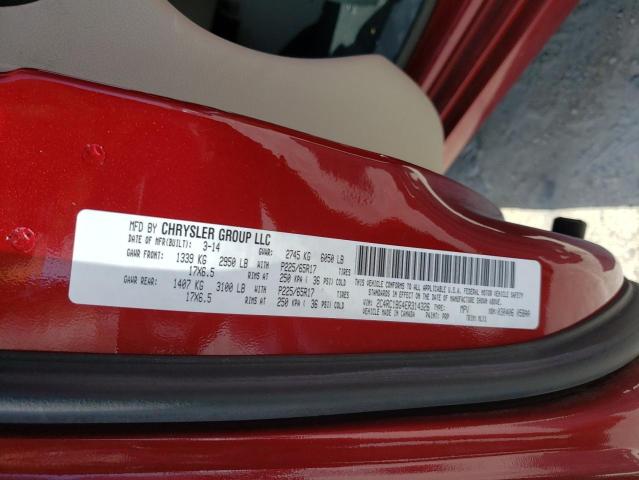 2C4RC1BG4ER314326 - 2014 CHRYSLER TOWN & COU TOURING 勃艮第红 照片 13