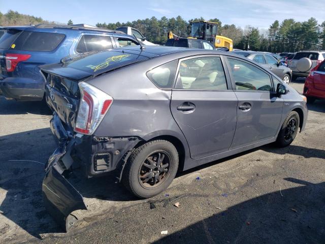 JTDKN3DU4D5628421 - 2013 TOYOTA PRIUS GRAY photo 3