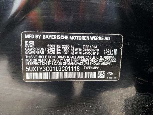 5UXTY3C01L9C01118 - 2020 BMW X3 SDRIVE30I BLACK photo 13