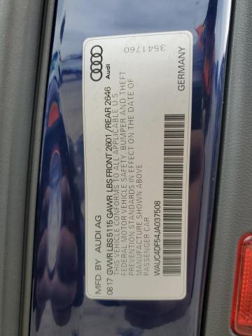 WAUC4DF54JA037508 - 2018 AUDI S5 PRESTIGE BLUE photo 14