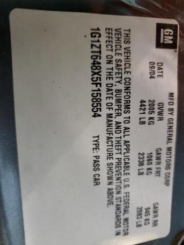 1G1ZT648X5F158554 - 2005 CHEVROLET MALIBU MAXX LS GRAY photo 12