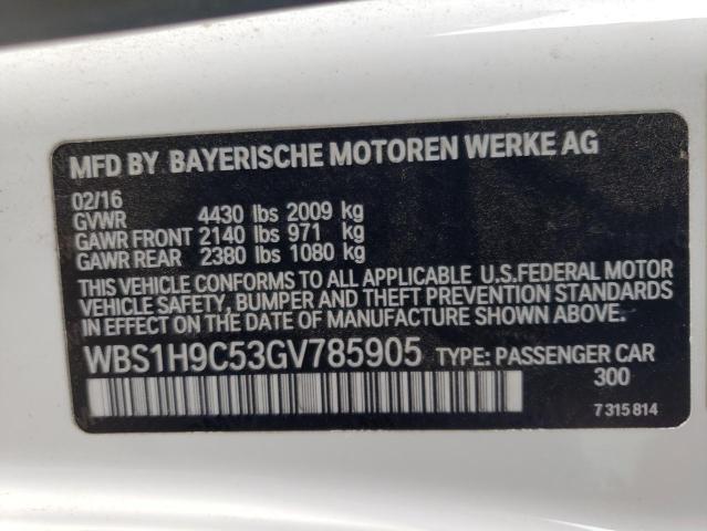 WBS1H9C53GV785905 - 2016 BMW M2 WHITE photo 12