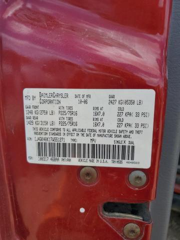 1J4GK48K17W551271 - 2007 JEEP LIBERTY SPORT წითელი ფოტო 13