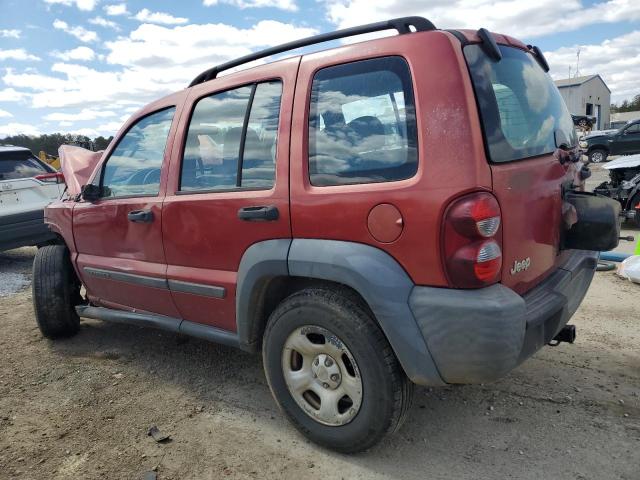 1J4GK48K17W551271 - 2007 JEEP LIBERTY SPORT წითელი ფოტო 2