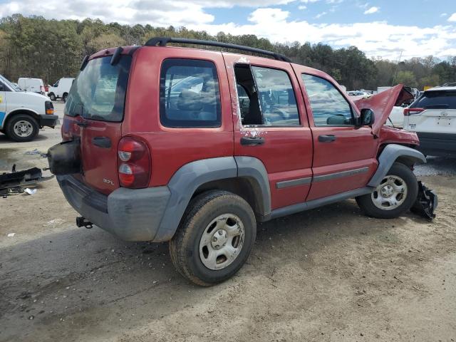 1J4GK48K17W551271 - 2007 JEEP LIBERTY SPORT წითელი ფოტო 3