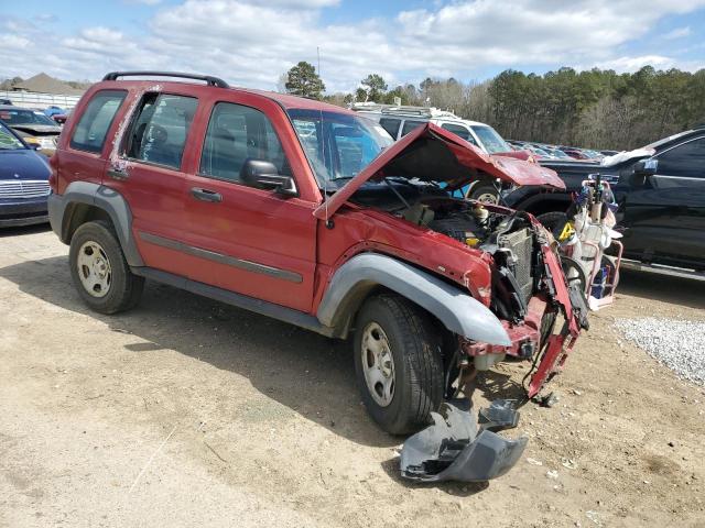 1J4GK48K17W551271 - 2007 JEEP LIBERTY SPORT წითელი ფოტო 4