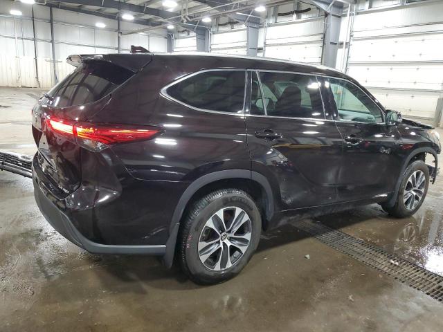 5TDGZRBHXLS009446 - 2020 TOYOTA HIGHLANDER XLE BLACK photo 3