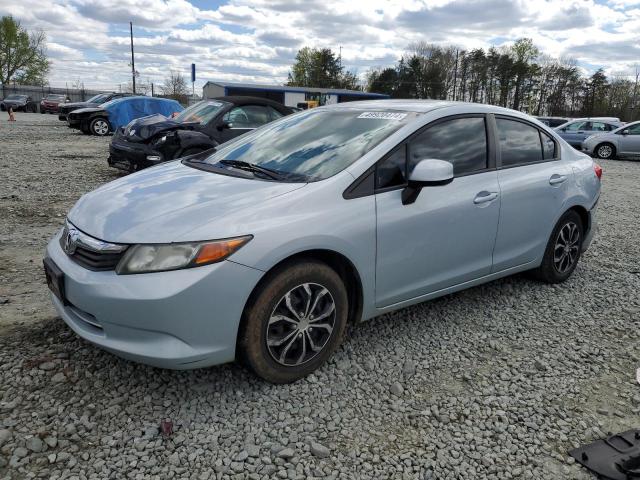 19XFB2F57CE313755 - 2012 HONDA CIVIC LX SILVER photo 1