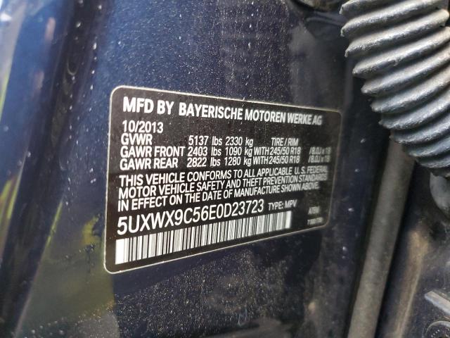 5UXWX9C56E0D23723 - 2014 BMW X3 XDRIVE28I BLUE photo 12