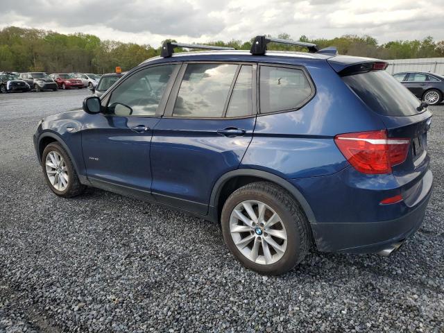 5UXWX9C56E0D23723 - 2014 BMW X3 XDRIVE28I BLUE photo 2