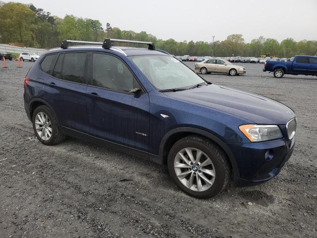 5UXWX9C56E0D23723 - 2014 BMW X3 XDRIVE28I BLUE photo 4