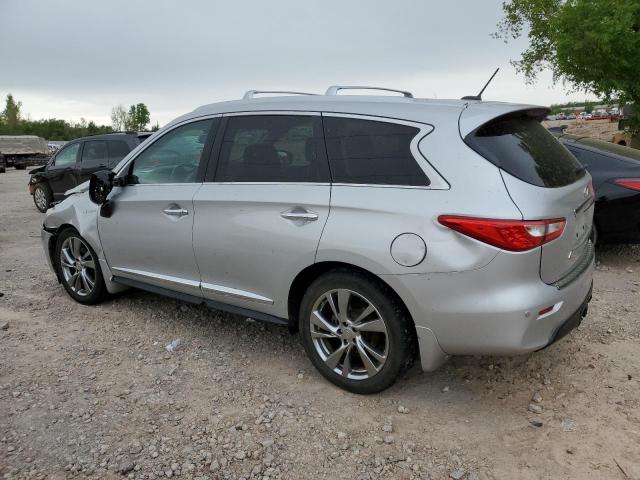 5N1CL0MMXEC540670 - 2014 INFINITI QX60 HYBRID SILVER photo 2