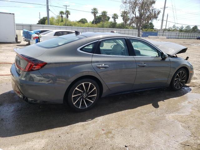 5NPEH4J28MH072966 - 2021 HYUNDAI SONATA LIMITED GRAY photo 3