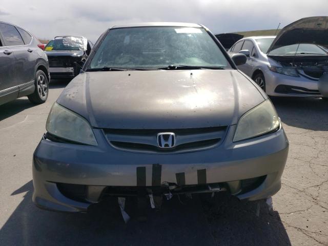 2HGES16554H508055 - 2004 HONDA CIVIC LX GRAY photo 5