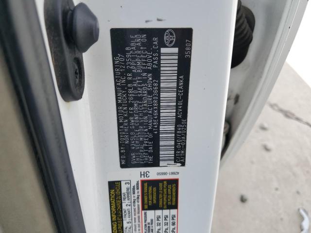 4T4BE46KX8R036682 - 2008 TOYOTA CAMRY CE თეთრი ფოტო 12