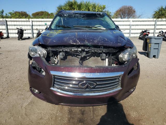 5N1AL0MN8EC518554 - 2014 INFINITI QX60 BURGUNDY photo 5