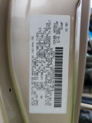 5TBBT44103S363211 - 2003 TOYOTA TUNDRA ACCESS CAB SR5 TAN photo 12