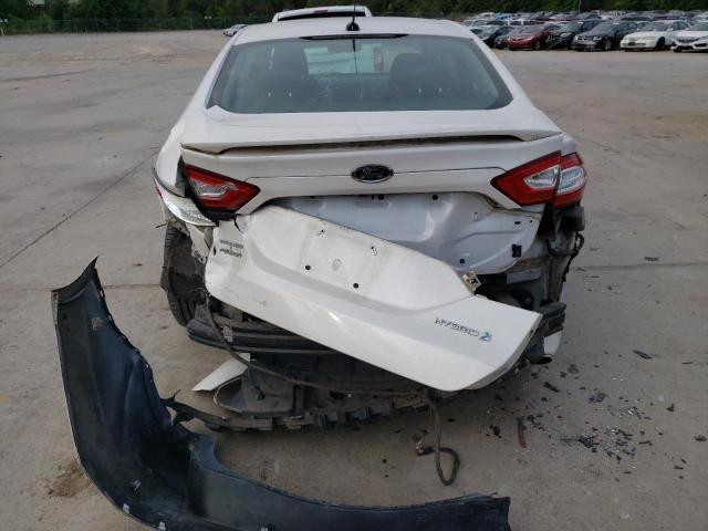 3FA6P0RU5DR375356 - 2013 FORD FUSION TITANIUM HEV WHITE photo 6