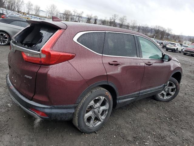 2HKRW2H54JH660368 - 2018 HONDA CR-V EX BURGUNDY photo 3