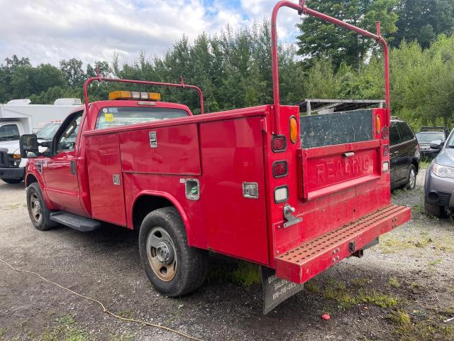 1FDSF34RX8EB06564 - 2008 FORD F350 SRW SUPER DUTY RED photo 3