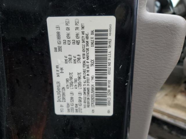 1D7KS28D55J509014 - 2005 DODGE RAM 2500 ST BLACK photo 12