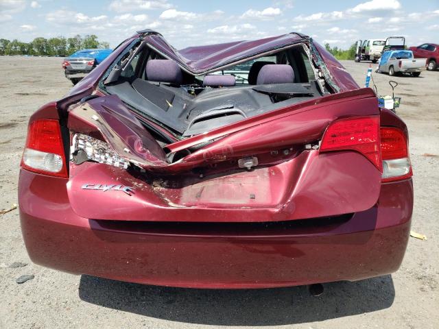 19XFA1F60BE013754 - 2011 HONDA CIVIC LX-S Bordeaux photo 6