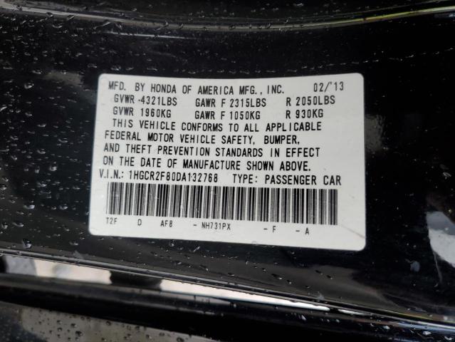 1HGCR2F80DA132768 - 2013 HONDA ACCORD EXL BLACK photo 13