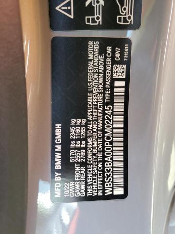 WBS33BA00PCM02245 - 2023 BMW M4 COMPETITION GRAY photo 13