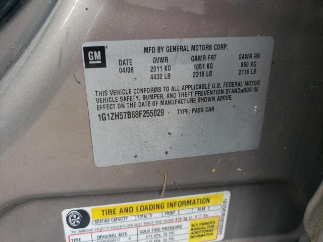 1G1ZH57B68F255029 - 2008 CHEVROLET MALIBU 1LT 棕色 照片 12