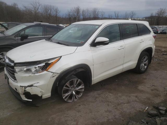 5TDBKRFH0ES069604 - 2014 TOYOTA HIGHLANDER LE WHITE photo 1