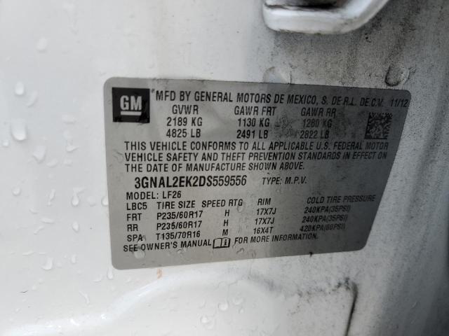 3GNAL2EK2DS559556 - 2013 CHEVROLET CAPTIVA LS 白色 照片 13