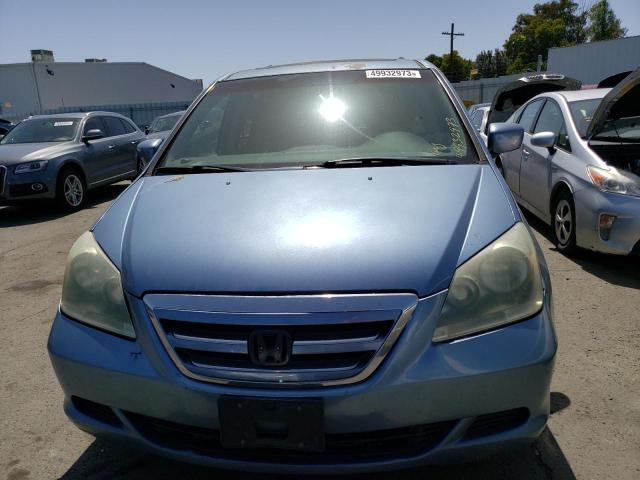 5FNRL38746B048693 - 2006 HONDA ODYSSEY EXL BLUE photo 5