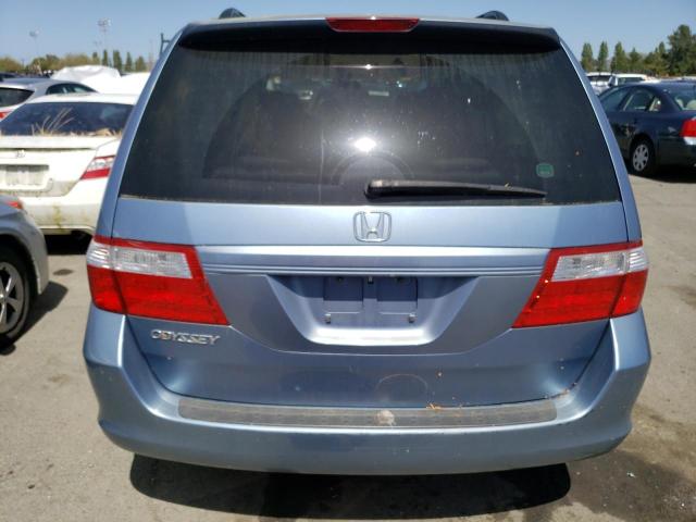 5FNRL38746B048693 - 2006 HONDA ODYSSEY EXL BLUE photo 6