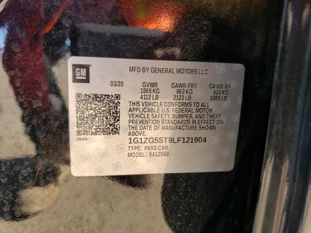 1G1ZG5ST9LF121904 - 2020 CHEVROLET MALIBU RS 黑色 照片 12