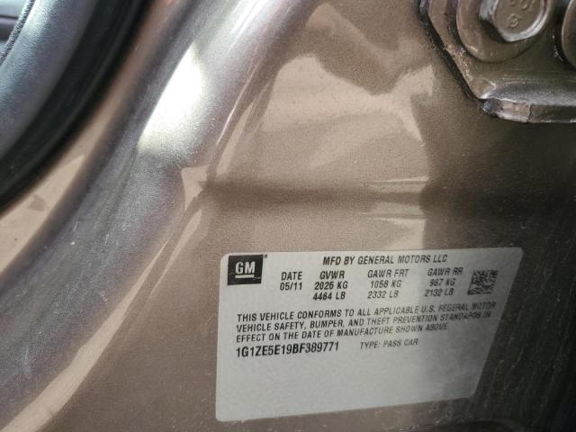 1G1ZE5E19BF389771 - 2011 CHEVROLET MALIBU LTZ თაფლისფერი ფოტო 12