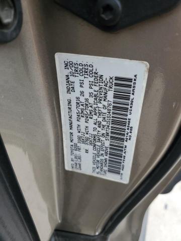 5TBRT34151S148767 - 2001 TOYOTA TUNDRA ACCESS CAB ოქროსფერი ფოტო 12