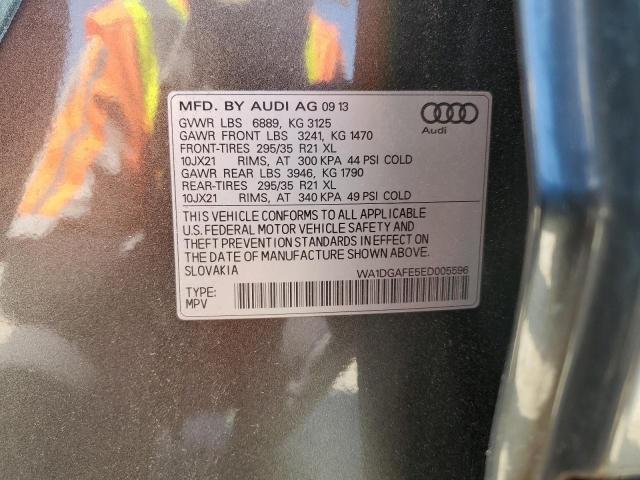 WA1DGAFE5ED005596 - 2014 AUDI Q7 PRESTIGE GRAY photo 12