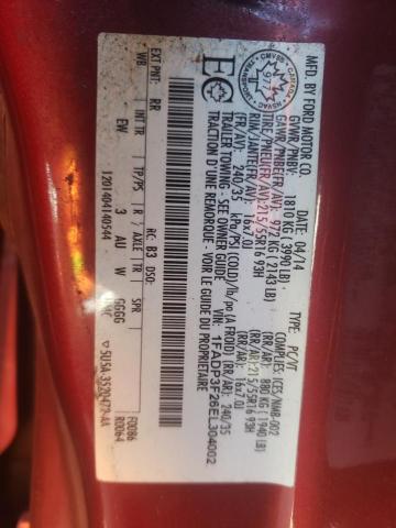 1FADP3F26EL304002 - 2014 FORD FOCUS SE RED photo 13